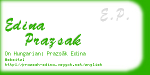 edina prazsak business card
